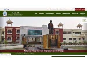 Maharana Pratap University of Agriculture and Technology's Website Screenshot