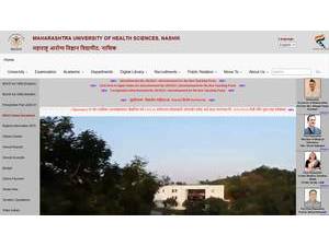 Maharashtra University of Health Sciences's Website Screenshot