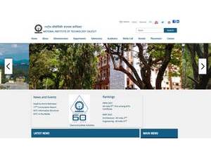 National Institute of Technology, Calicut's Website Screenshot