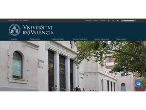 Universidad de Valencia's Website Screenshot