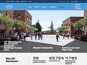 Universitat Internacional de Catalunya's Website Screenshot
