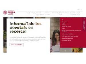 Universitat Ramon Llull's Website Screenshot