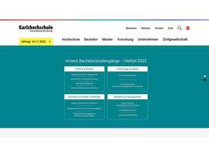 Karlshochschule International University's Website Screenshot