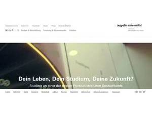 Zeppelin Universität's Website Screenshot