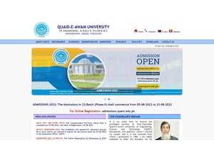 Quaid-e-Awam University of Engineering, Science and Technology's Website Screenshot