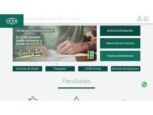 Universidad de Ciencias Empresariales y Sociales's Website Screenshot