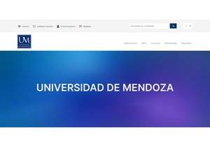 University of Mendoza's Website Screenshot