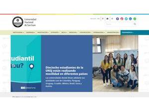 National University of San Juan's Website Screenshot