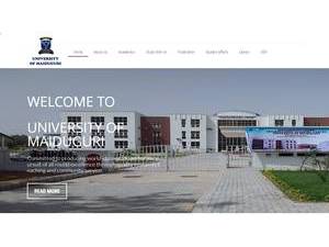 University of Maiduguri's Website Screenshot
