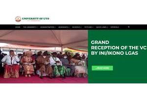 University of Uyo's Website Screenshot