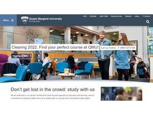 Queen Margaret University's Website Screenshot