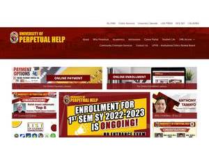 University of Perpetual Help System DALTA's Website Screenshot