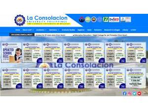 La Consolacion University Philippines's Website Screenshot