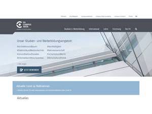 FH Campus Wien - University of Applied Sciences's Website Screenshot