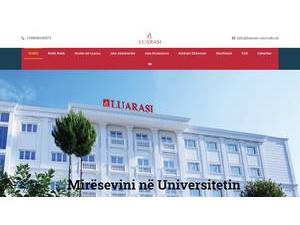 Universiteti Luarasi's Website Screenshot