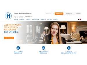 Vysoká škola hotelová a ekonomická's Website Screenshot