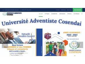 Université Adventiste Cosendai's Website Screenshot