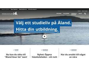 Åland University of Applied Sciences's Website Screenshot