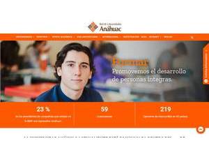Anahuac University of North Mexico's Website Screenshot