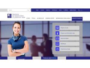 Fakulteta za komercialne in poslovne vede's Website Screenshot