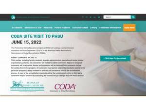Ponce Health Sciences University's Website Screenshot