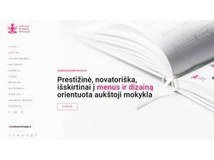 Vilnius College of Design's Website Screenshot