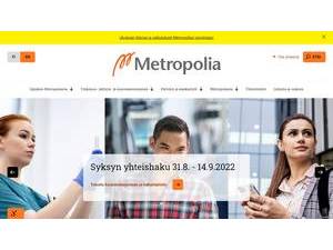 Metropolia University of Applied Sciences's Website Screenshot