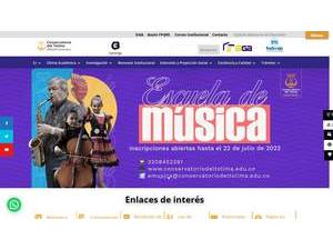 Conservatorio del Tolima's Website Screenshot
