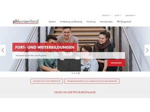 University College of Teacher Education Burgenland's Website Screenshot